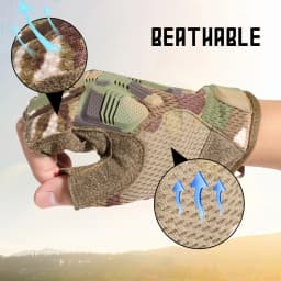 Tactical Fingerless Gloves Sports Airsoft Combat Paintball Shooting Hunting Driving Work Non-slip Anti-sweat Half Finger Men