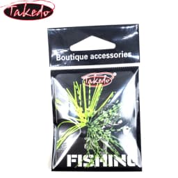 TAKEDO TK141 Cover Creeper Jigs 3.5G 5G Wire Bait Rubber Jig Head Hook Silicone Wire Beard Lure Hooks Bass Trout  Fishing
