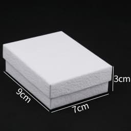 1PC Square Jewelry Organizer Box White Kraft Paper Display Gift Boxes Engagement Ring for Earring Necklace Bracelet Accessories