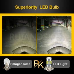 Ruiandsion 1x P26S LED 6V 12V Motorcycle Headlight H6M P36D LED Bulb 6000K High Bright White Light for Scooter ATV UTV Lamp