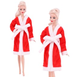 Doll Clothes Bathrobe Mulitcolor Robe Plush Solid/Leopard Dress For 11.8inch 30Cm Accessories Baby Girl's Holiday Gifts