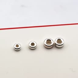 10Piece Solid 925 Sterling Silver Beads Spacer Loose Bead Rondelle DIY Jewelry Making Components Finding Accessories