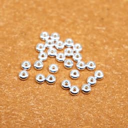 10Piece Solid 925 Sterling Silver Beads Spacer Loose Bead Rondelle DIY Jewelry Making Components Finding Accessories