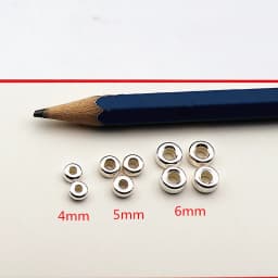 10Piece Solid 925 Sterling Silver Beads Spacer Loose Bead Rondelle DIY Jewelry Making Components Finding Accessories