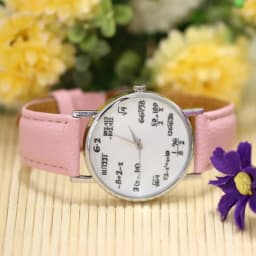 Fashion Design Mathematical Formula Watch Women's Watches Leather Band Quartz Wristwatches Ladies Reloj Mujer relogio mulher