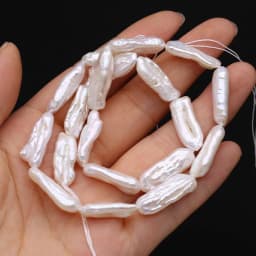 Natural Freshwater Baroque Pearls Beaded Long Irregular Shape Loose Spacer Beads for Jewelry Making Diy Fine Bracelet Necklace