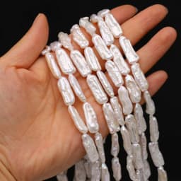 Natural Freshwater Baroque Pearls Beaded Long Irregular Shape Loose Spacer Beads for Jewelry Making Diy Fine Bracelet Necklace