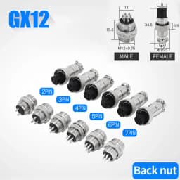 5/10/20Set GX12 GX16 GX20 2 3 4 5 6 7 8 9 10 12 14 15 Pin Male&Female Docking Aviator Aviation Plug Socket Circular Connector