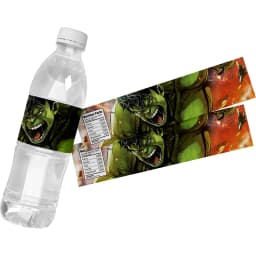 24pcs Hulk Water Bottle Labels Wrapper Birthday Baby Shower Birthday Party Kids Favor Decoration Self-adhesive Labels Stickers