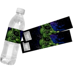 24pcs Hulk Water Bottle Labels Wrapper Birthday Baby Shower Birthday Party Kids Favor Decoration Self-adhesive Labels Stickers