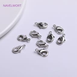 18K Gold Plating Lobster Clasp With Closed Ring Brass Lobster Clasps Connector For Necklace Bracelet Making Findings