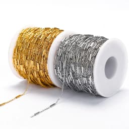 2meters Stainless Steel Tube Beads Chain Handmade Chain for Bracelets Necklace Jewelry Making DIY Components Accessories