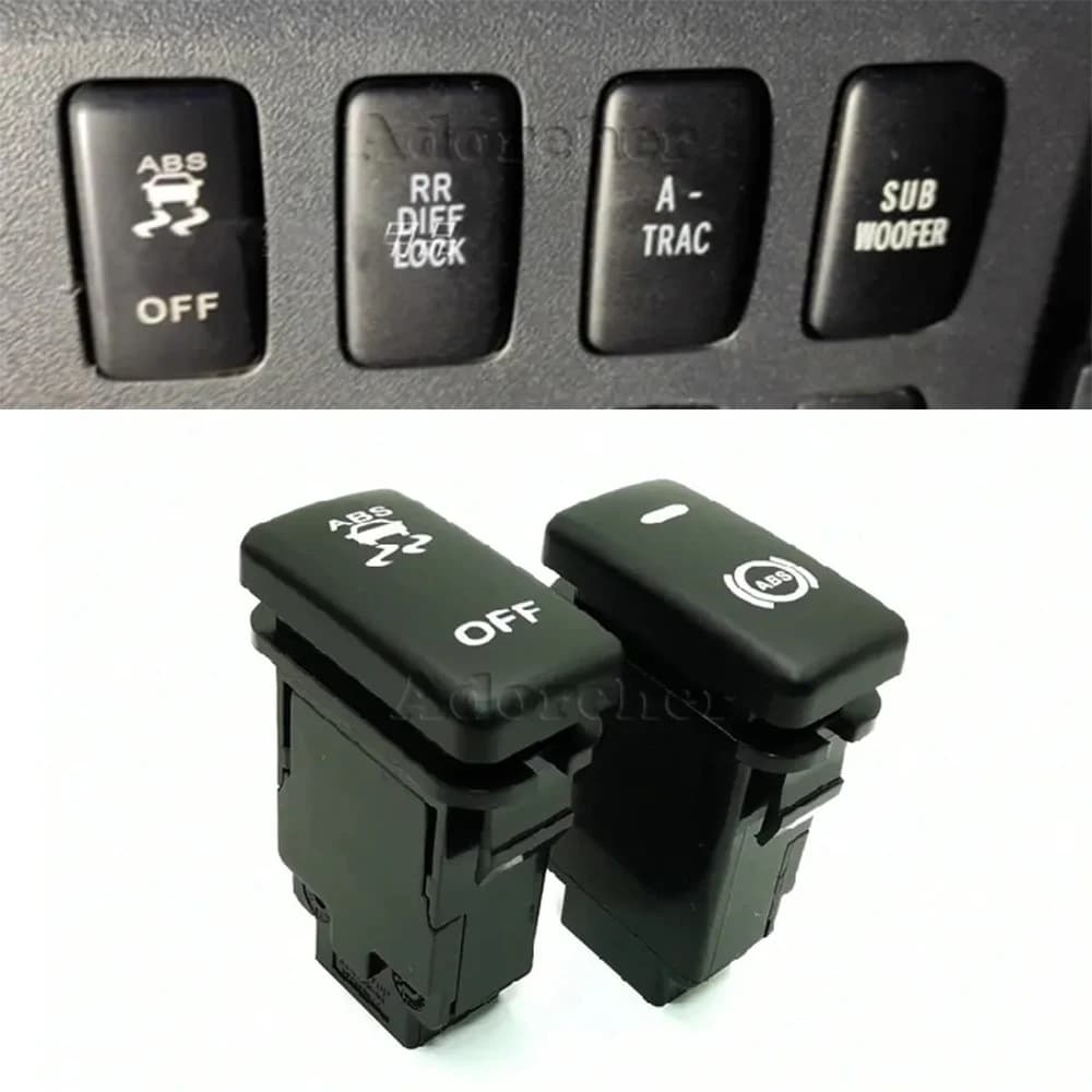 1PC LED Light Switch For Toyota FJ CRUISER Prado 120 LC100 Modification ABS TRAC OFF Power On Off Button Switch With Wire