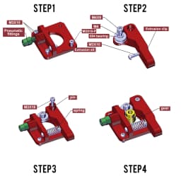 3D Printer Upgraded Aluminum MK8 Extruder Drive Feed Kit for Ender 3/3 Pro/3 V2, Ender 5/5 Pro/5 Plus, CR-10/10S For 3d Extruder