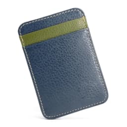 Men's 100% Genuine Leather Mini Wallet - Thin Credit/Bus Card Holder with ID Pocket, Compact Cash Case for Business
