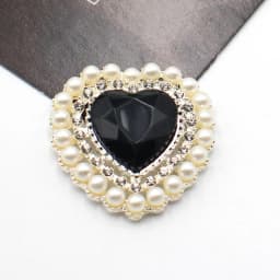 5Pcs 25*26MM Pearl Diamond Heart Alloy Accessories Diy Wedding Dress Hair Accessories Invitation Jewelry Decorative Accessories