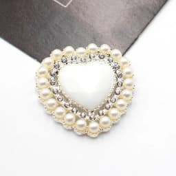 5Pcs 25*26MM Pearl Diamond Heart Alloy Accessories Diy Wedding Dress Hair Accessories Invitation Jewelry Decorative Accessories