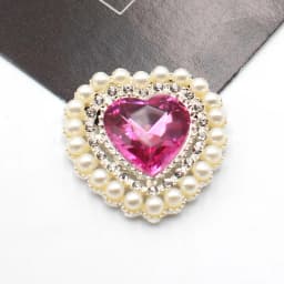 5Pcs 25*26MM Pearl Diamond Heart Alloy Accessories Diy Wedding Dress Hair Accessories Invitation Jewelry Decorative Accessories