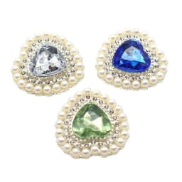 5Pcs 25*26MM Pearl Diamond Heart Alloy Accessories Diy Wedding Dress Hair Accessories Invitation Jewelry Decorative Accessories