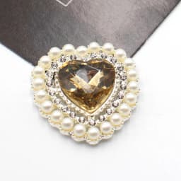 5Pcs 25*26MM Pearl Diamond Heart Alloy Accessories Diy Wedding Dress Hair Accessories Invitation Jewelry Decorative Accessories