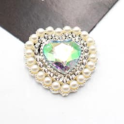 5Pcs 25*26MM Pearl Diamond Heart Alloy Accessories Diy Wedding Dress Hair Accessories Invitation Jewelry Decorative Accessories