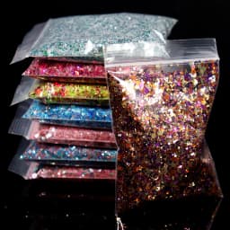 50g/Bag 3D Nail Sequins Hexagon Shape Mixed Size Flakes Holographic Glitter Powder Manicure UV Polish Decoration Nail Sequins