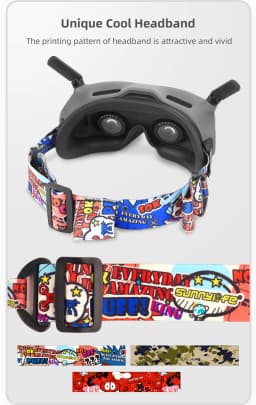Colorful Headband Soft Elastic Head Strap Adjustable for DJI Avata Goggles 2/FPV Goggles V2 Accessories