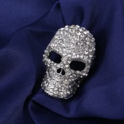 SKEDS Fashion Punk Full Crystal Skull Shining Brooch Pin For Women Trendy Personal Badges Clothes Bag Accessories Brooches Pins