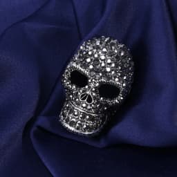 SKEDS Fashion Punk Full Crystal Skull Shining Brooch Pin For Women Trendy Personal Badges Clothes Bag Accessories Brooches Pins