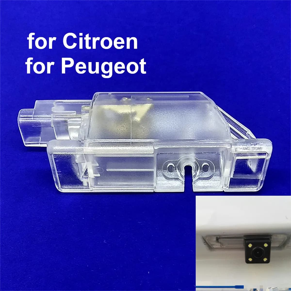 for Peugeot 208 301 308 RCZ for Citroen C2 C3 C4 C5 C6 C8 Car Rear View Camera Bracket License Plate Light Housing