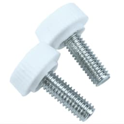 M4 M5 M6 White Round Head Handle Hand Screw Round Knurled Rubber Thumb Screw Plastic Tighten Bolt Nuts Knob Carbon Steel