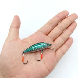 DUODUOYU 1PCS  New Sinking Minnow Fishing Lure 3.2g/45mm Mini Perch Pesca Wobblers Hard Bait with 2 Single Hooks Fishing Tackle