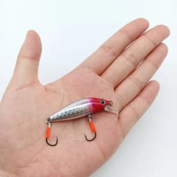 DUODUOYU 1PCS  New Sinking Minnow Fishing Lure 3.2g/45mm Mini Perch Pesca Wobblers Hard Bait with 2 Single Hooks Fishing Tackle