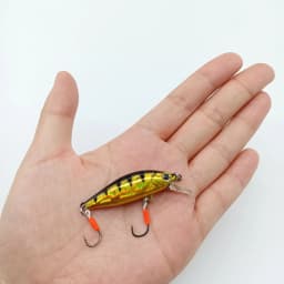 DUODUOYU 1PCS  New Sinking Minnow Fishing Lure 3.2g/45mm Mini Perch Pesca Wobblers Hard Bait with 2 Single Hooks Fishing Tackle