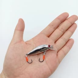 DUODUOYU 1PCS  New Sinking Minnow Fishing Lure 3.2g/45mm Mini Perch Pesca Wobblers Hard Bait with 2 Single Hooks Fishing Tackle