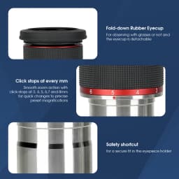 Svbony SV215 Zoom Eyepiece,1.25 Inch 3-8mm,with Parfocal Design,Telescope Accessory for High Power Lunar and Planetary Observing