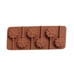 Cute Flower Round Silicone Lollipop Mold Jelly Candy Chocolate Soap Bakeware Mould Reusable Variety Shapes Cake Decorating Tools