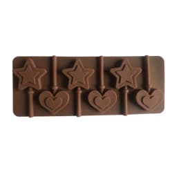 Cute Flower Round Silicone Lollipop Mold Jelly Candy Chocolate Soap Bakeware Mould Reusable Variety Shapes Cake Decorating Tools