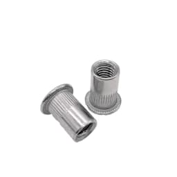 100/50/20Pcs M3 M4 M5 M6 M8 M10 Aluminum Alloy Rivnut Flat Head Threaded Rivet Insert Nutsert Cap Rivet Nut
