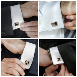 4 Pair Cufflinks For Mens With Gift Box Man Shirt Cufflinks Wedding Guests Gifts Men Gift For Husband Business Tie Clip T0204022