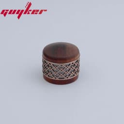1 Pcs Red Sandalwood/Ebony Potentiometer Knob Antique Silver or Gold Window Decorations Around Potentimeter Knob Guitar Bass