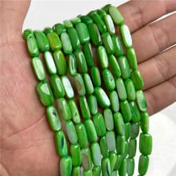 15X6mm Long Stripe Shell Beads Point Stick Mother of Pearl Shell Slice Loose Beads for DIY Making Jewelry Necklace Accessories