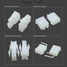 50pcs 4.2mm 5557 5559 5569 2x1P 2P Male Female Housing Top Side Entry 2 Pin Header Automotive Cable Wire Connector For Computer