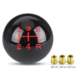Universal Real Carbon Fiber Car Gear Shift Knob Head Shifter Aluminum Round Ball Shape M8x1.25 M10x1.25 /x1.5 Shift Lever Knob