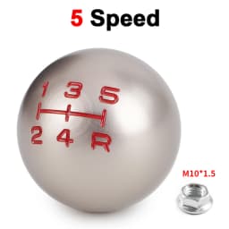 Universal Real Carbon Fiber Car Gear Shift Knob Head Shifter Aluminum Round Ball Shape M8x1.25 M10x1.25 /x1.5 Shift Lever Knob