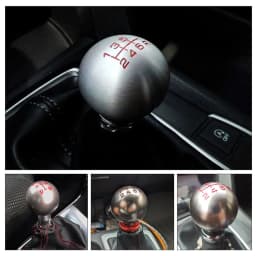 Universal Real Carbon Fiber Car Gear Shift Knob Head Shifter Aluminum Round Ball Shape M8x1.25 M10x1.25 /x1.5 Shift Lever Knob