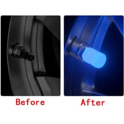 4Pcs Luminous Valve Caps Fluorescent Night Glowing Car Motorcycle Bicycle Wheel Styling Tyre Hub Universal Cap Decor Five styles