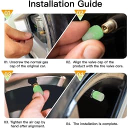 4Pcs Luminous Valve Caps Fluorescent Night Glowing Car Motorcycle Bicycle Wheel Styling Tyre Hub Universal Cap Decor Five styles
