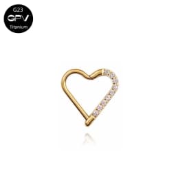 G23 Titanium Earrings With Half Ring Of Zircon For Left And Right Ears Piercing Jewelry Neutral Versatile Banquet Nose Ring