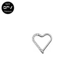 G23 Titanium Earrings With Half Ring Of Zircon For Left And Right Ears Piercing Jewelry Neutral Versatile Banquet Nose Ring
